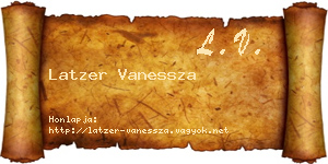 Latzer Vanessza névjegykártya